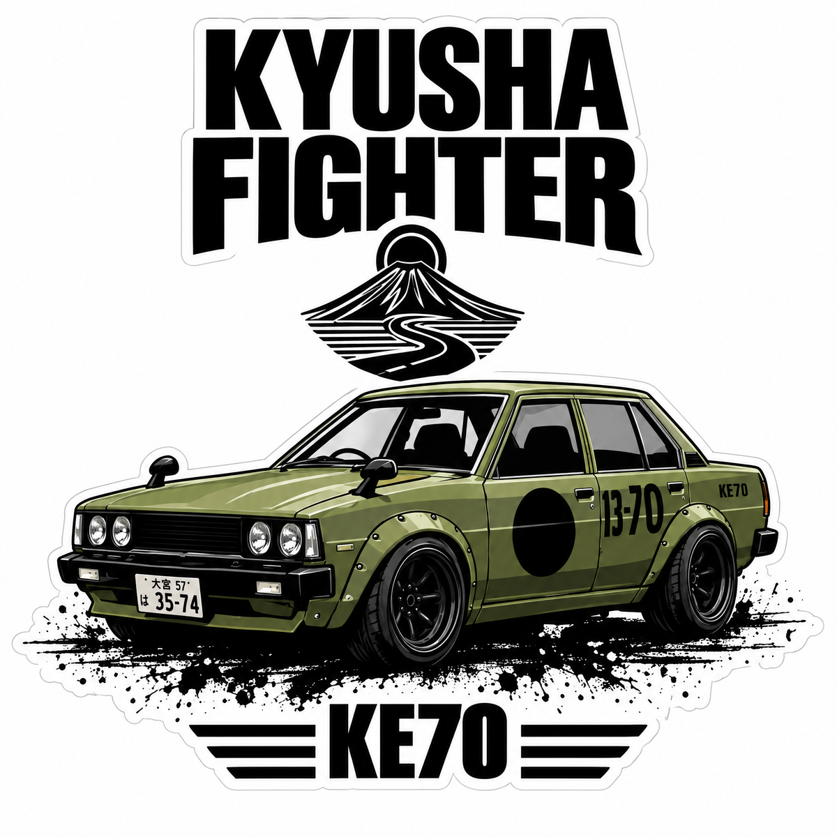 KE70 Fighter slap sticker — Kyusha Factory