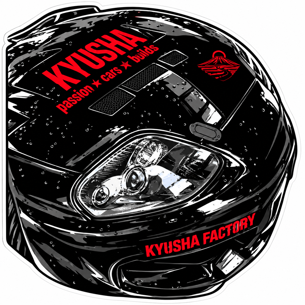 Supra hood detail slap sticker — Kyusha Factory