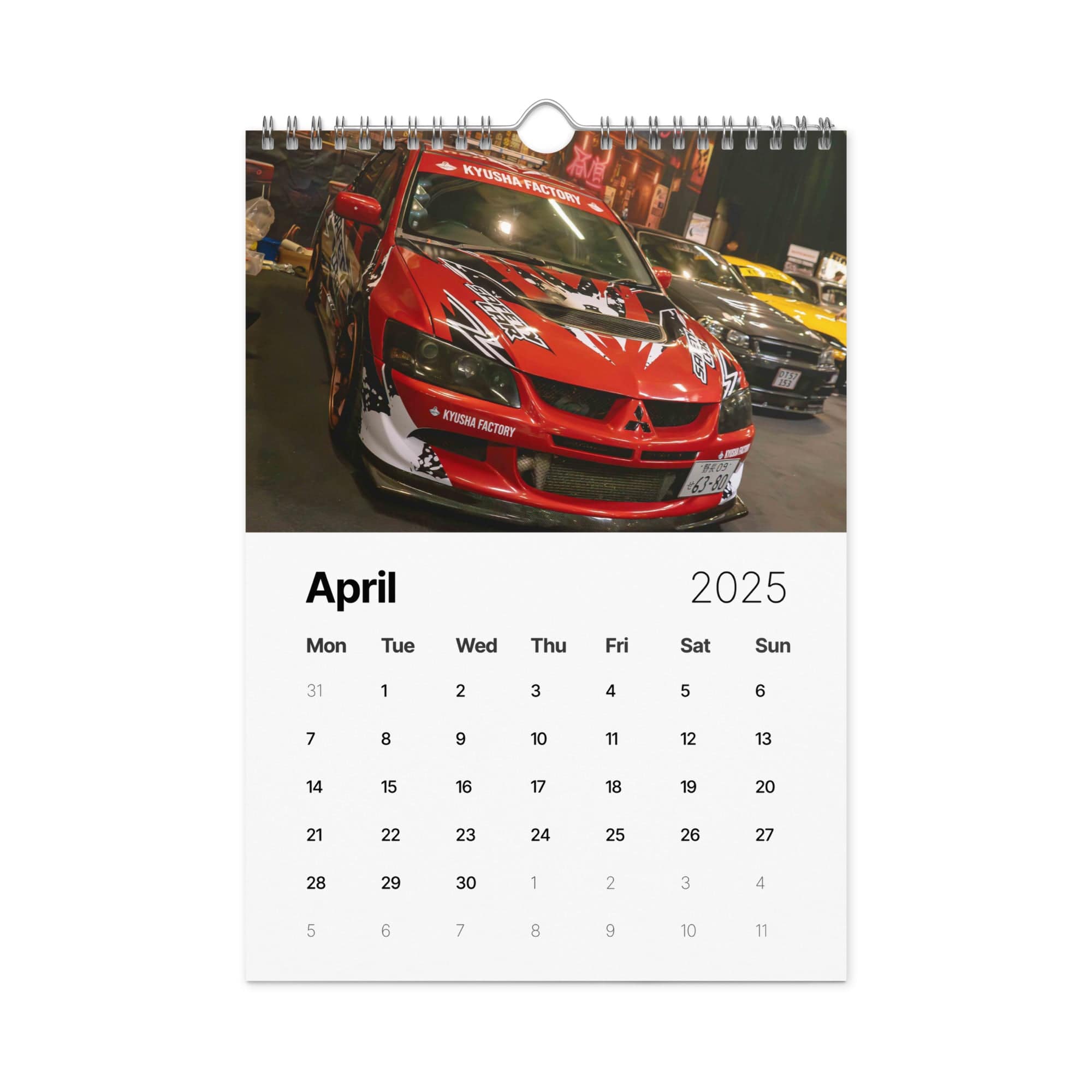 Kyusha Factory 2025 Calendar: Icons of the Road